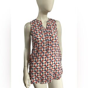 C Sleeveless Lobster 🦞 Patterned Blouse